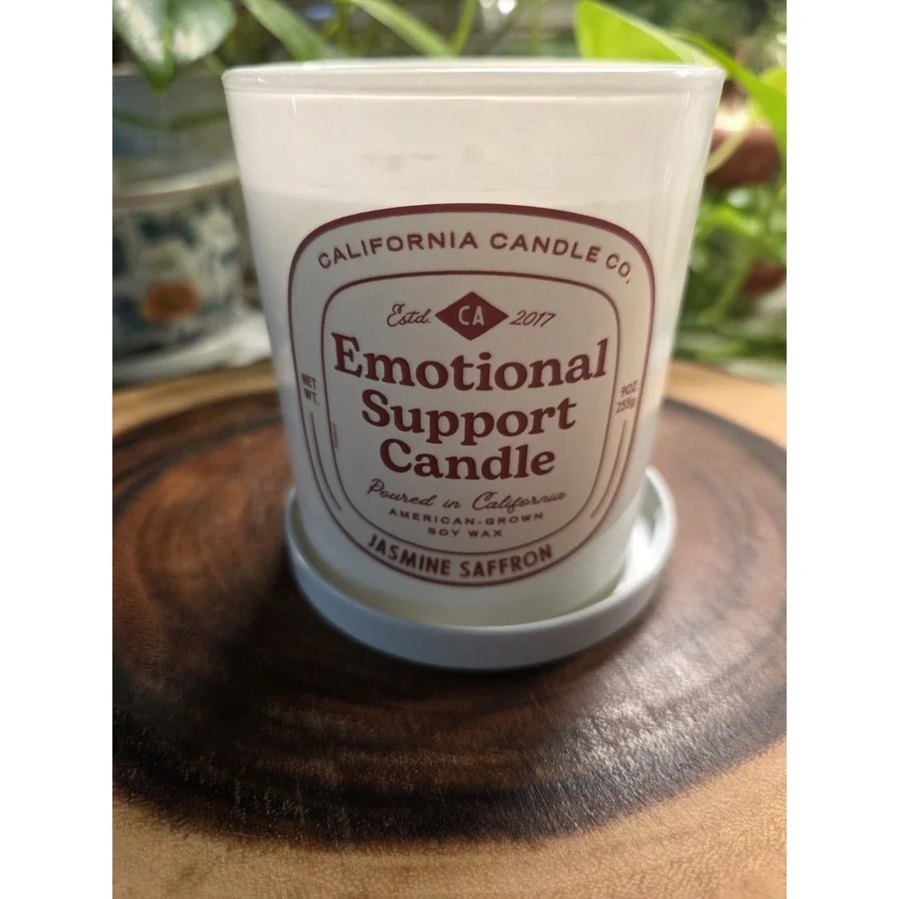 California Candle Co. 6.5‎ oz. Emotional Support Candle Jasmine Saffron subtle